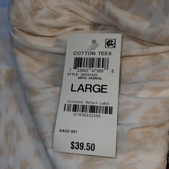 INC International Concepts Cotton animal Print Smock-Waist Top Sz L new - Picture 8 of 11